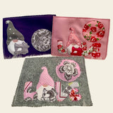 Stickdatei Mug Rug Doodle Wichtel Gnome in Love Set 907 - Sewando