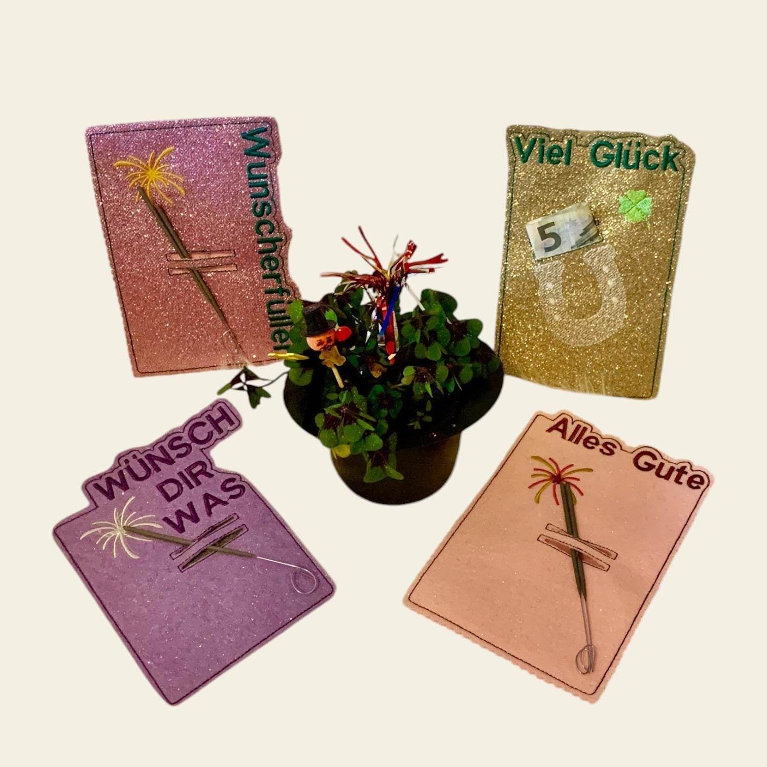 Stickdatei Silvester Wunscherfüller Gutschein Set 780 - Sewando