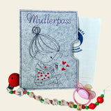 Stickdatei Mutterpass Mama mit Baby Set 845 - Sewando