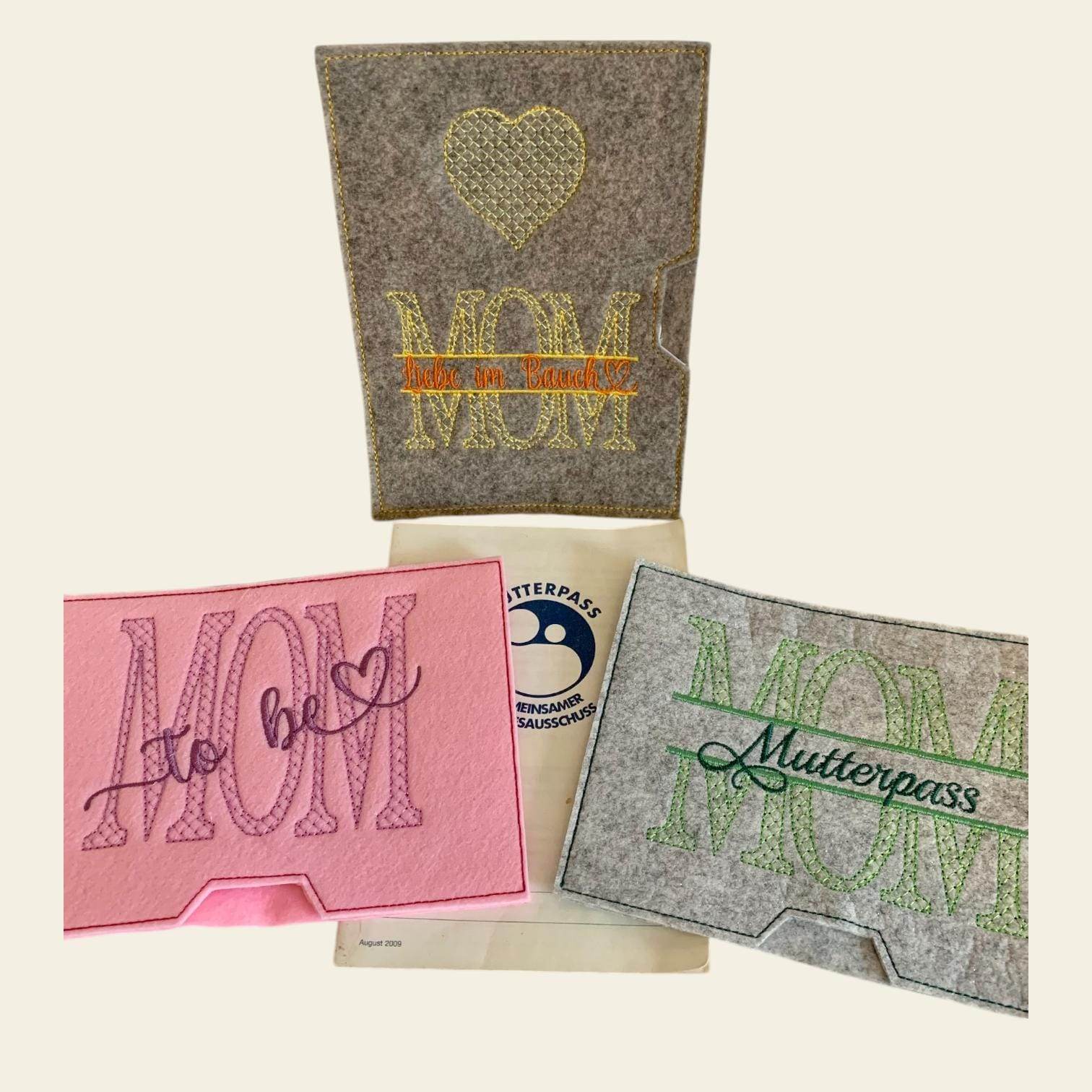 Stickdatei Mom Mutterpass Mama Doodle in Love Set2 806 - Sewando