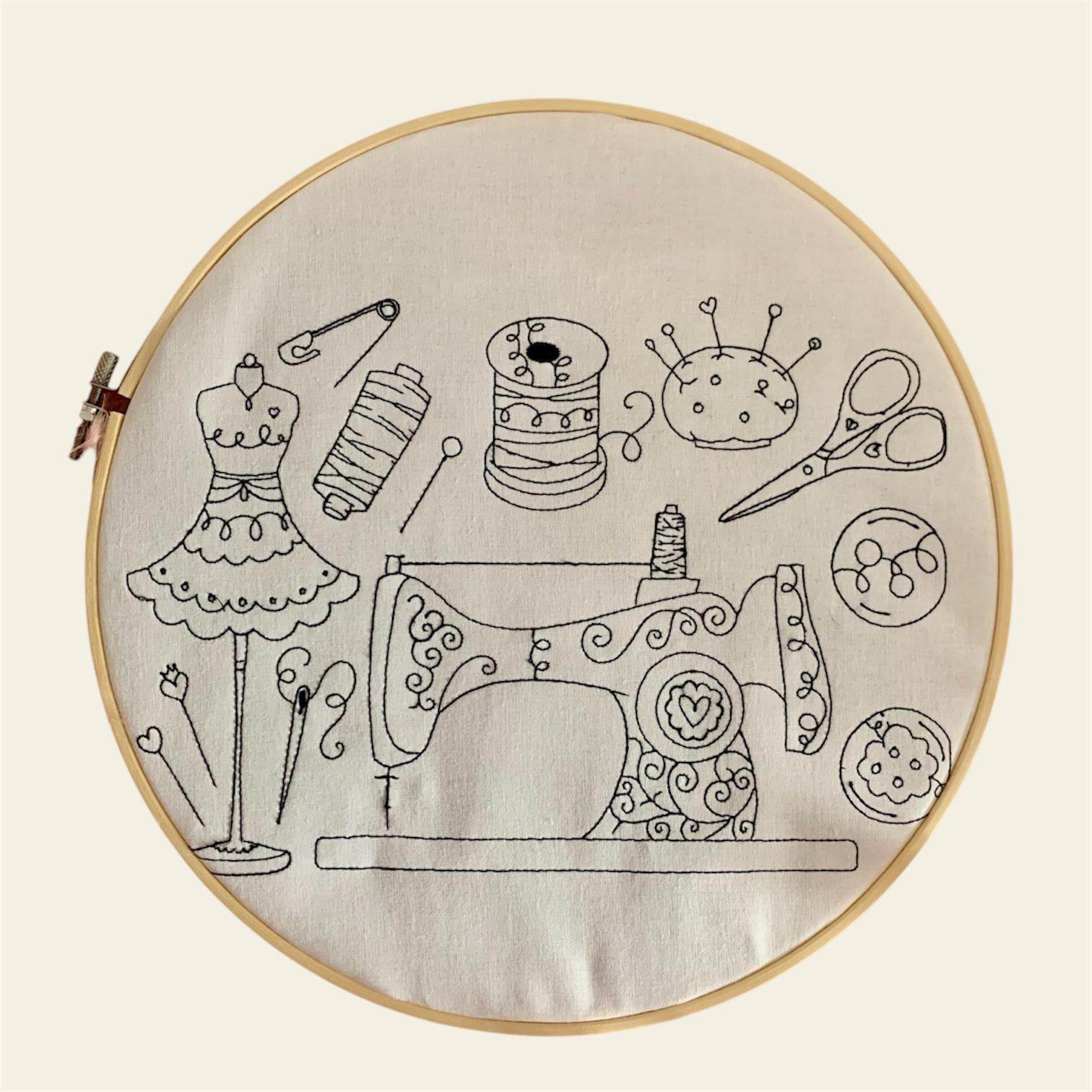 Stickdatei Nähen Nähmaschine Set Outline 930 - Sewando