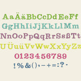 Stickdatei ABC 15mm Buchstaben Schrift Alphabet Set 550 Minischrift - Sewando