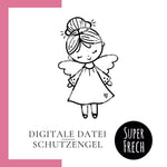 Plotterdatei - Schutzengel Mädchen - Sewando