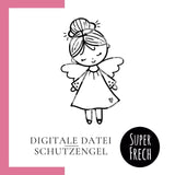 Plotterdatei - Schutzengel Mädchen - Sewando