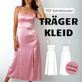 Trägerkleid Sommerkleid (Hochzeit) ADORA, C/D+ Cup, PDF Schnittmuster, Gr. 32-50 - Sewando