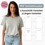 oversize T-Shirt 2 Ausschnitte, C/D+ Cup, RELAXED SHIRT, PDF Schnittmuster - Sewando