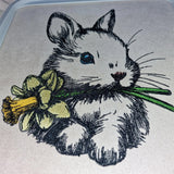 Stickdatei Hase "Ilona"  - realistisch - FÜR HELLE STOFFE