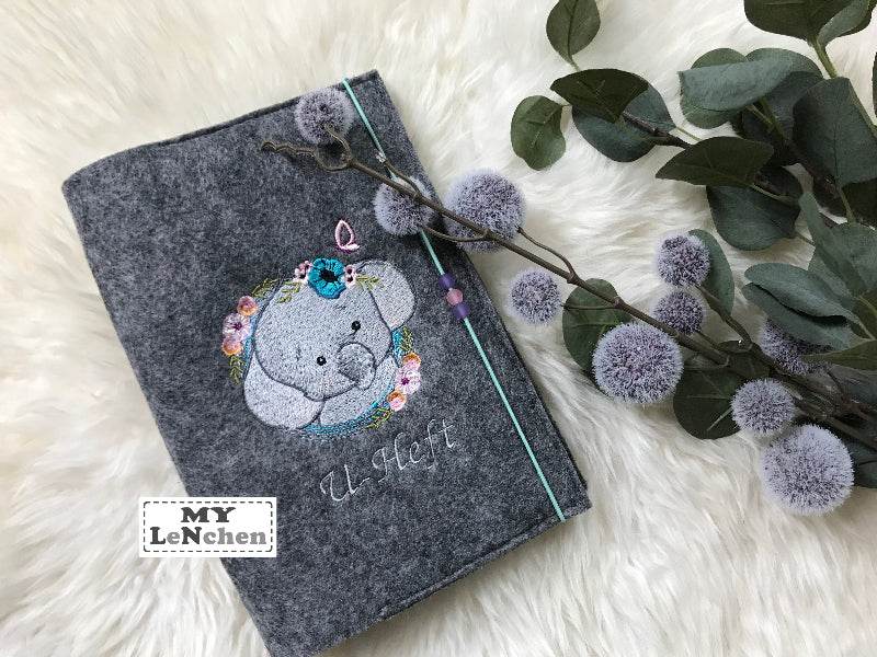 Elefant Stickdatei, niedliches Kindermotiv für deine Stickmaschine - Sewando