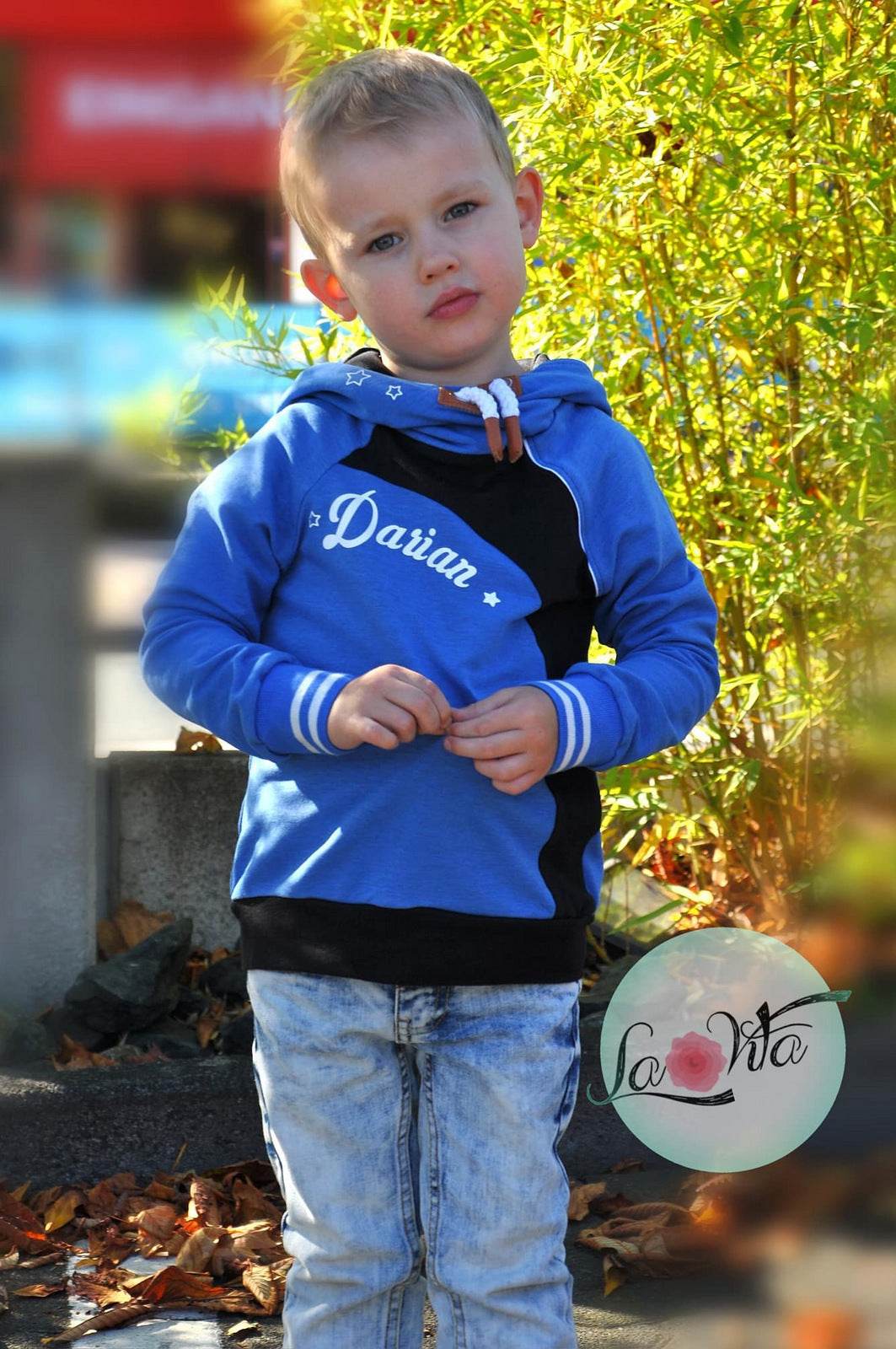 Schnittmuster Raglanhoodie mini MAILO 86/92- 158/164 : - Sewando