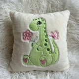 Stickdatei Dino Dinosaurier mit Blume 5 Applikation 3 Größen Set 735