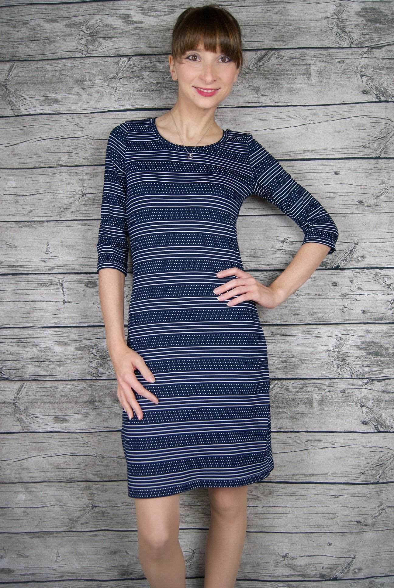 Schnittmuster Shirt Kleid AMALIA Gr. XS-XXXL : - Sewando