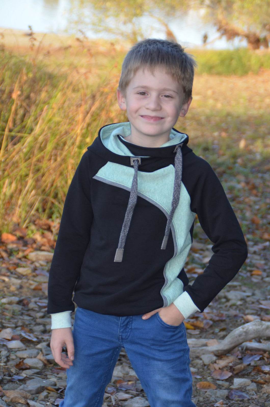 Schnittmuster Raglanhoodie mini MAILO 86/92- 158/164 : - Sewando