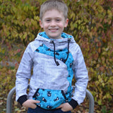 Schnittmuster Raglanhoodie mini MAILO 86/92- 158/164 : - Sewando