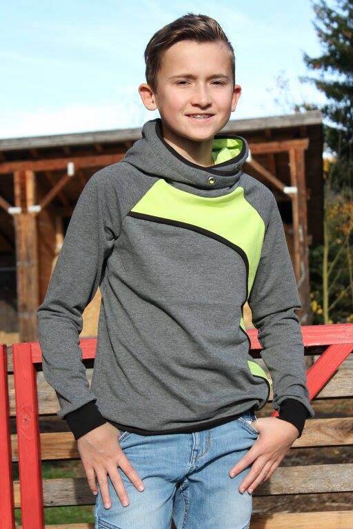 Schnittmuster Raglanhoodie mini MAILO 86/92- 158/164 : - Sewando