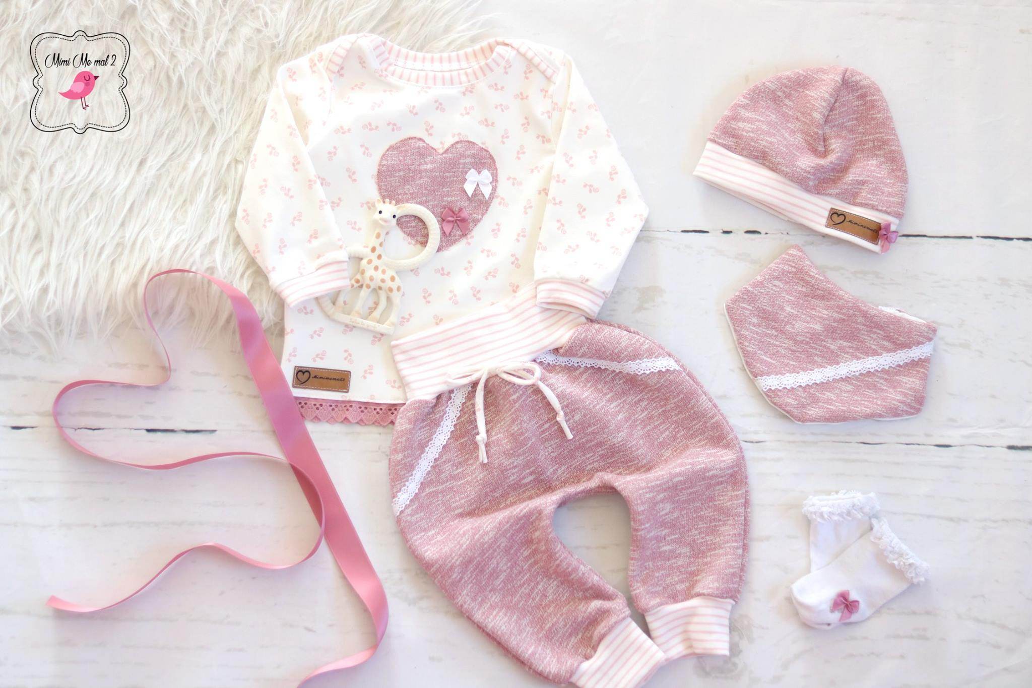 Schnittmuster Newborn-Set LOU Hose&Shirt&Tuch&Mütze Gr. 50-92 icl. gratis Plotterdatei : - Sewando