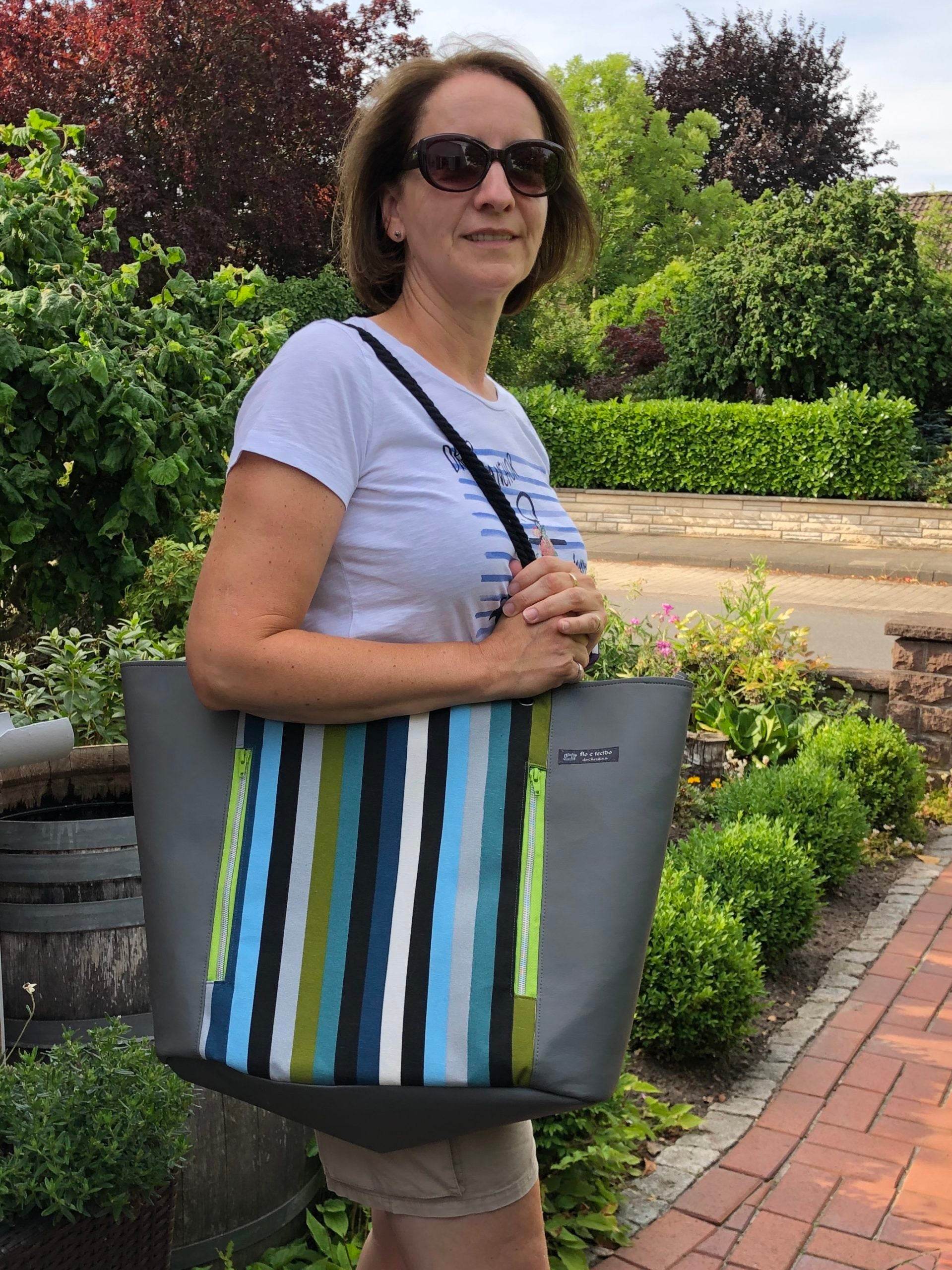 eBook Strandtasche VIRGINIA10 Nähanleitung Schnittmuster - Sewando