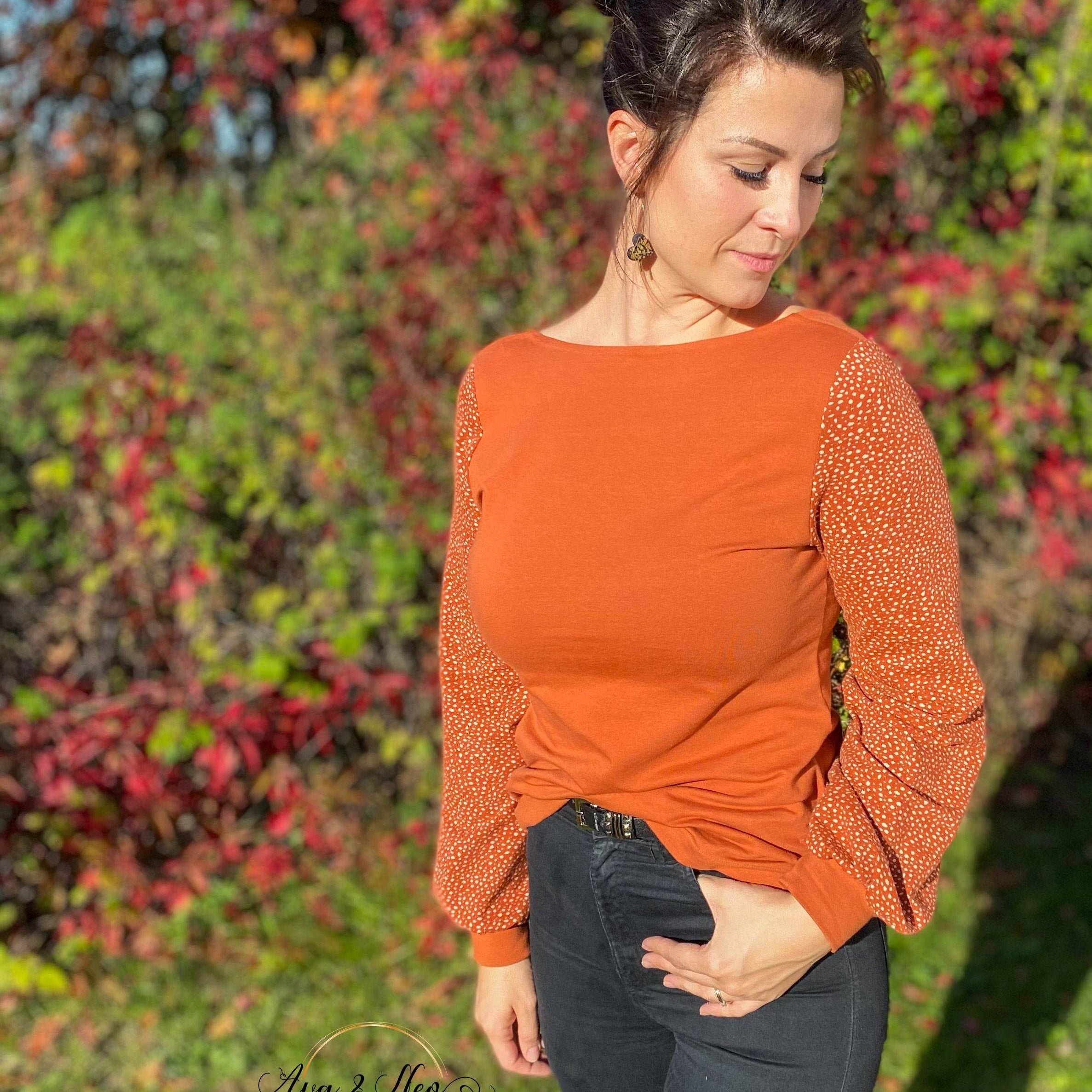 Schnittmuster Bluse/Pullover Helena Gr. 34-50 - Sewando