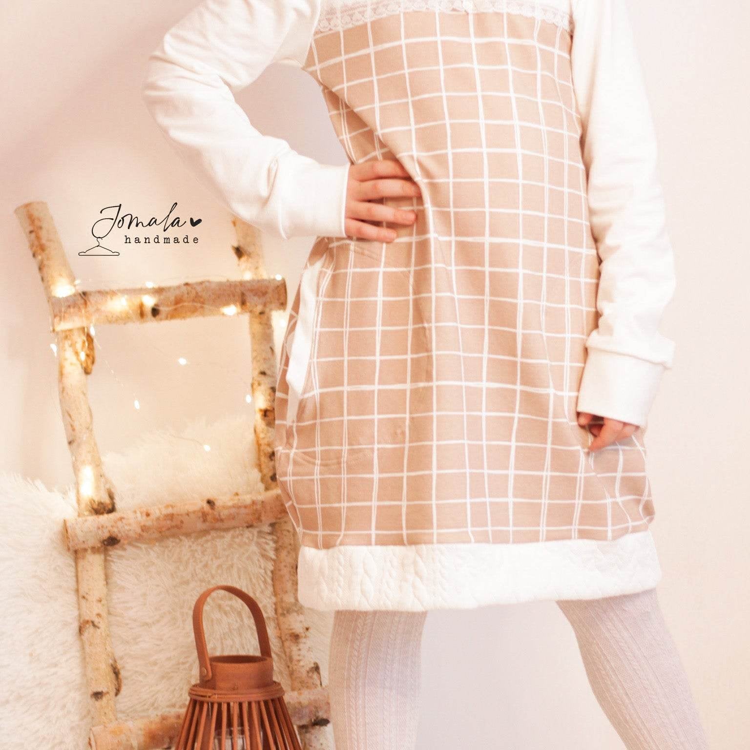 Schnittmuster Sweatkleid Milli inkl. Beamerdatei GR. 116-140 - Sewando