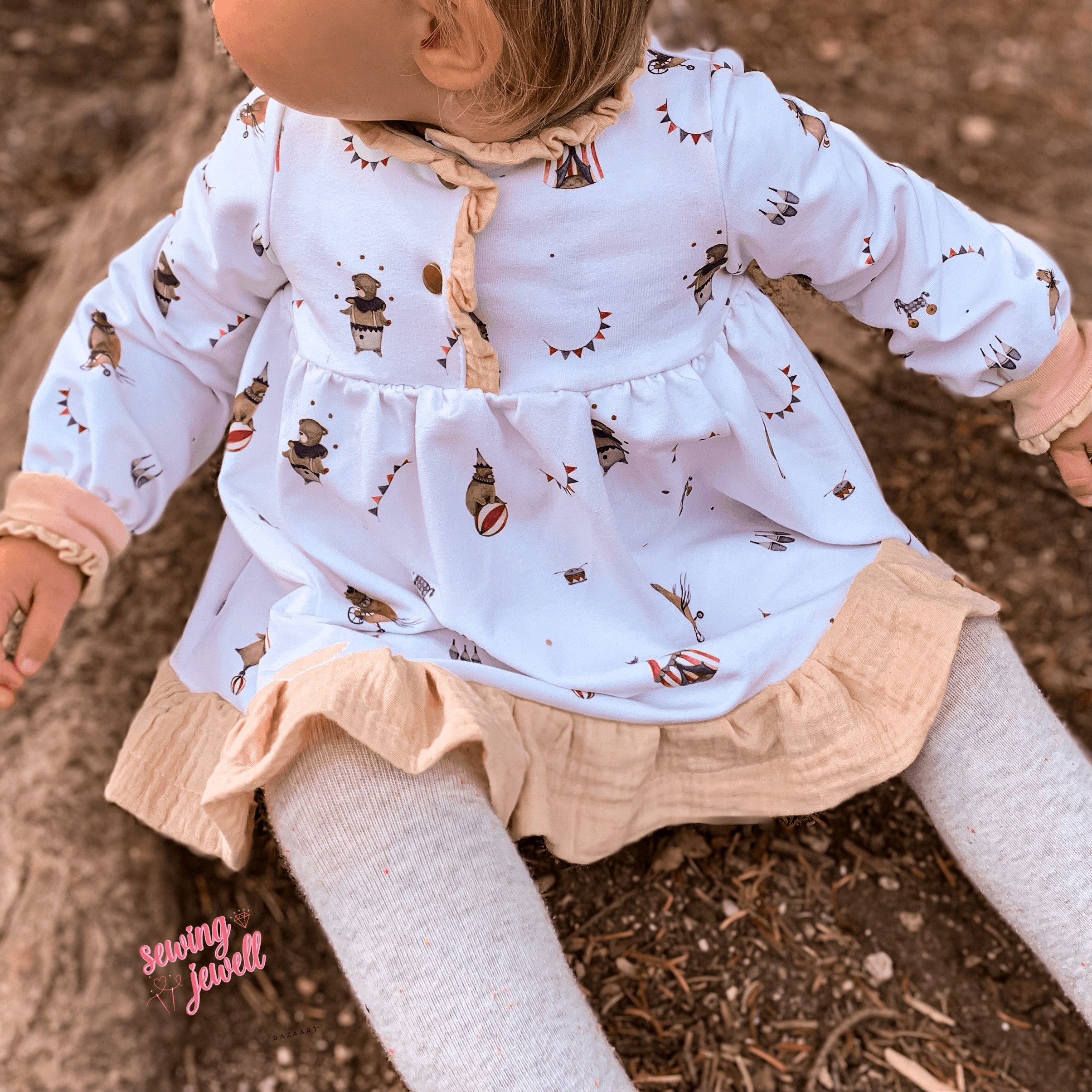 Schnittmuster Kleid Mia Größen 80-140, - Sewando