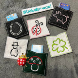 12x Stickdatei Glücksminis ITH und Satinstick - Sewando