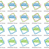 Stickdatei Happy Birthday Rechteck Button Rahmen 14 Größen Geburtstag