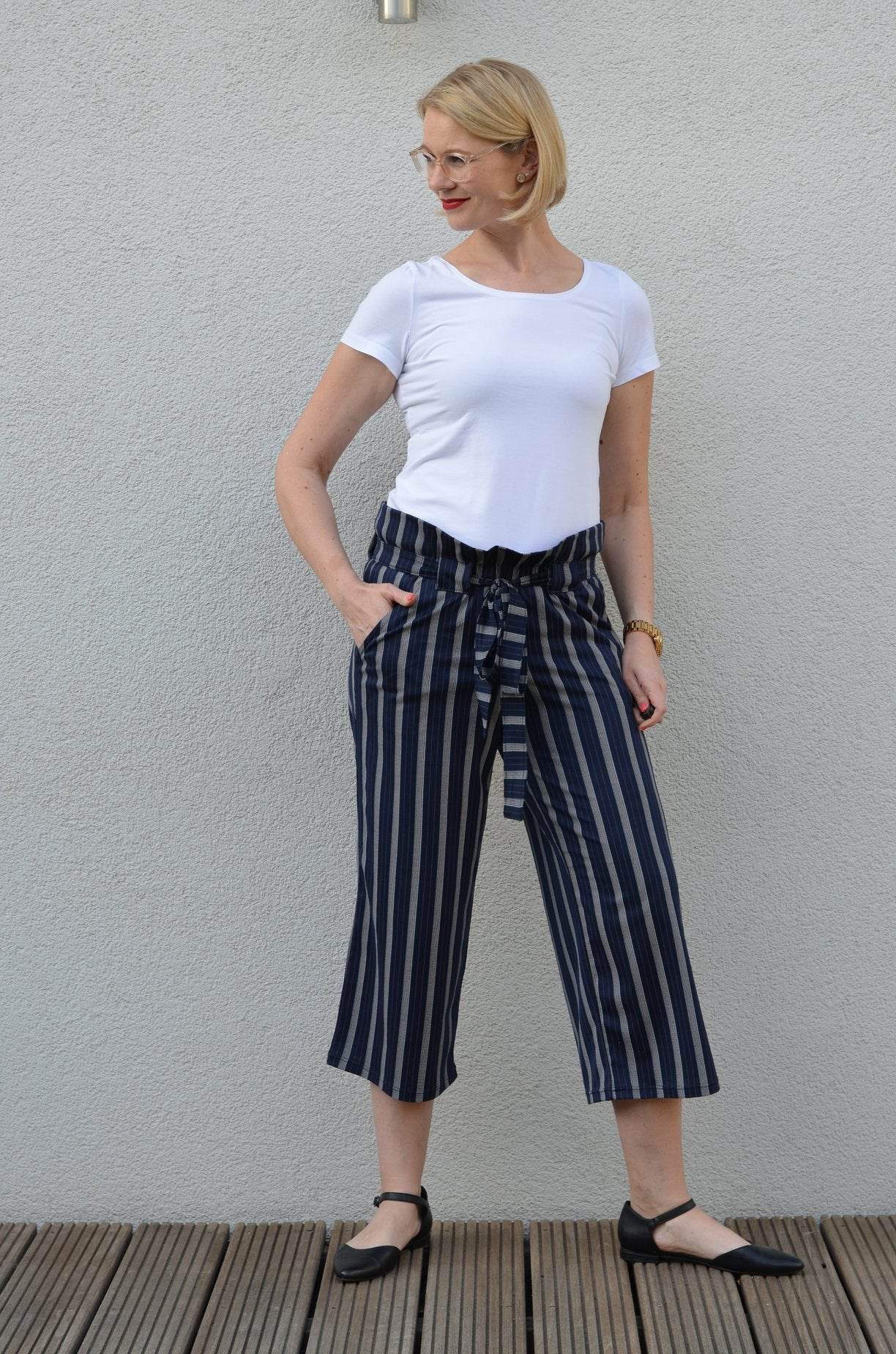 Schnittmuster lange Hose, Culotte,Shorts SIRMIONE Gr. 34-48 : - Sewando