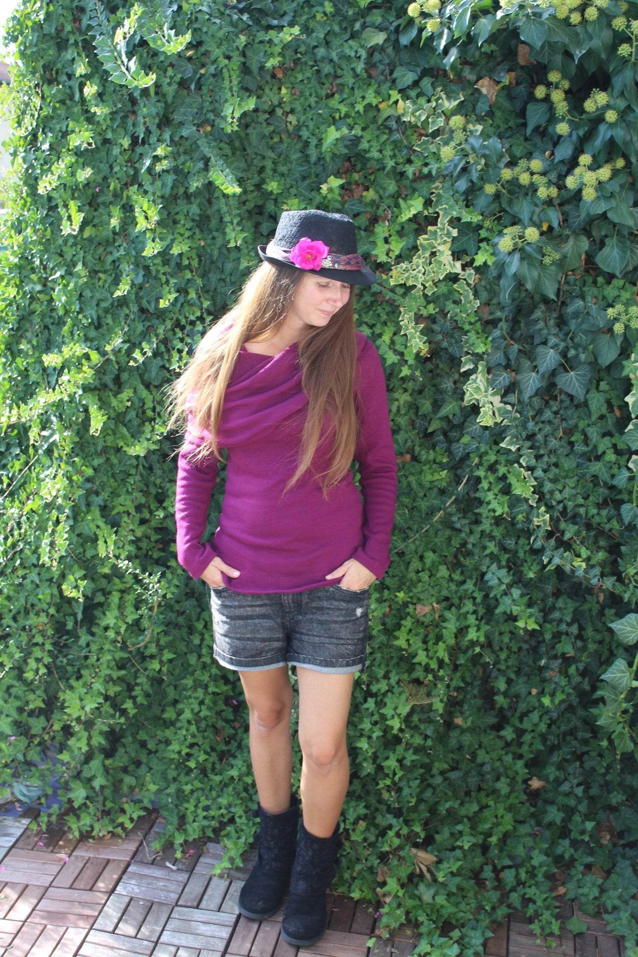 Raglan-Kragen-Shirt Alea Gr. 32-58 - Sewando