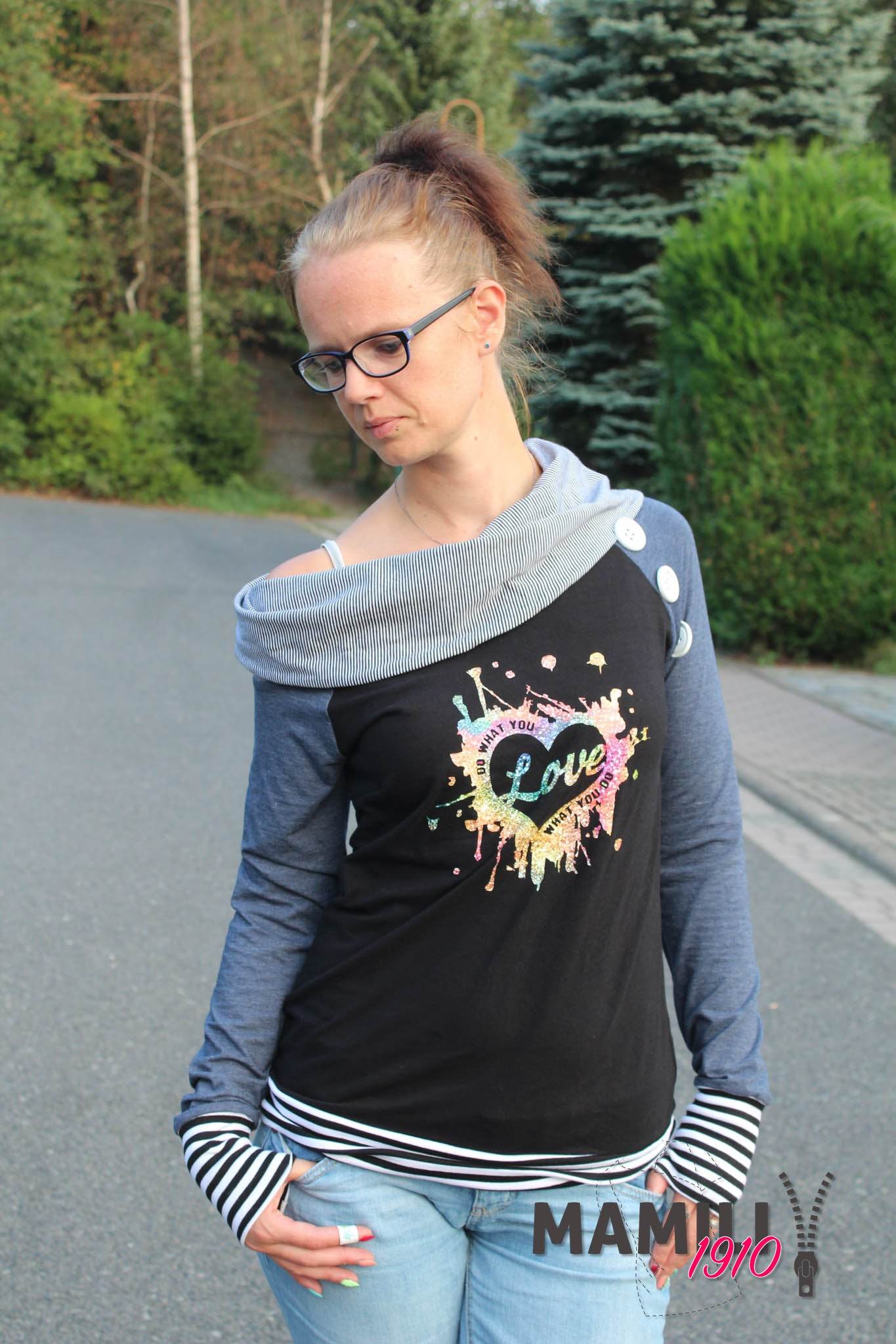 Raglan-Kragen-Shirt Alea Gr. 32-58 - Sewando