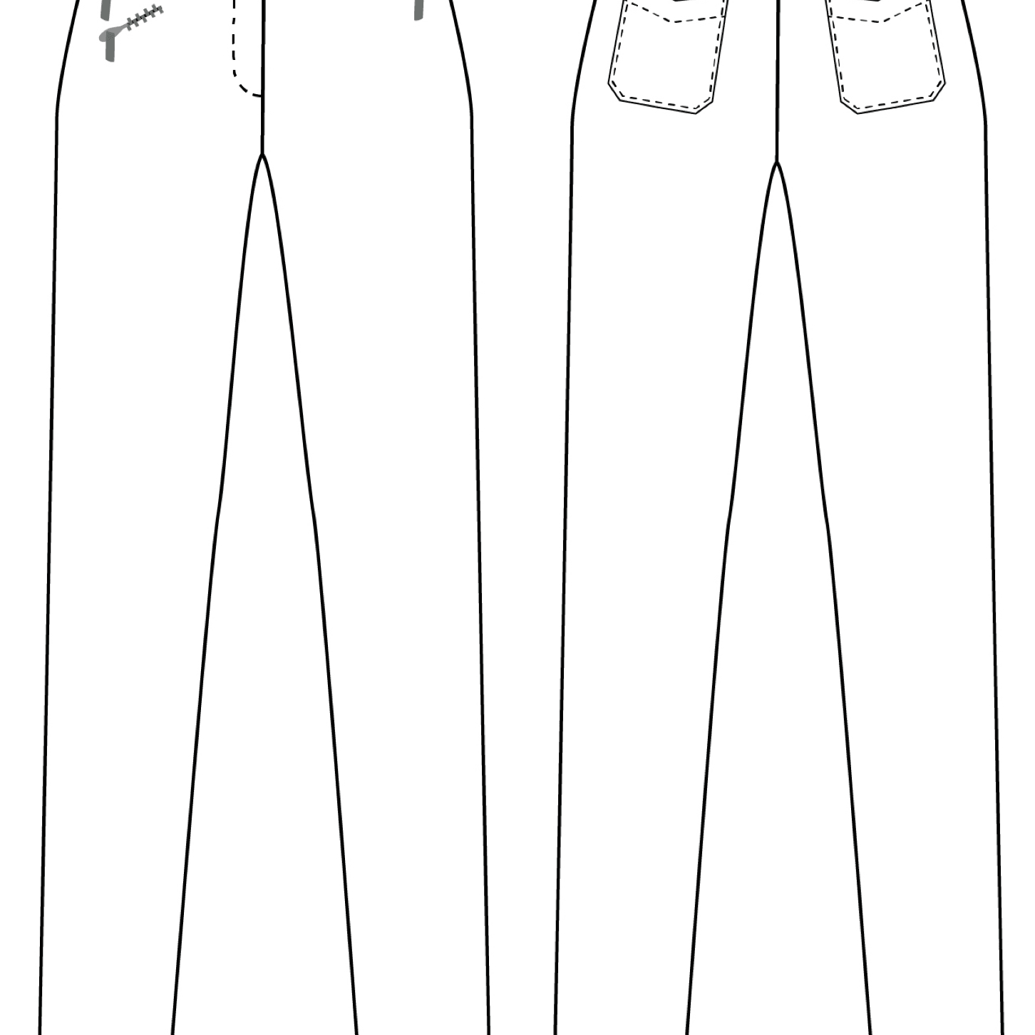 Schnittmuster Gianna - Stretchhose mit Reißverschlusstaschen Gr. 34-54 - Sewando