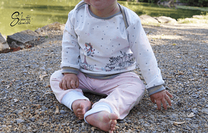 Schnittmuster Newborn-Set LOU Hose+Shirt Gr. 50-92 icl. gratis Plotterdatei : - Sewando