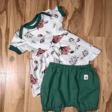 Schnittmuster Newborn LOU SET Kleid, kurze Hose, Haarband Gr. 50-92 + gratis Plotterdatei : - Sewando
