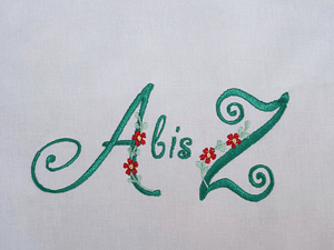 Stickdatei Monogramm Blume Buchstaben Alphabet Set 144 - Sewando