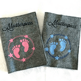 Stickdatei Mutterpass U-Heft Babyfüsse Doodle Set 473 - Sewando