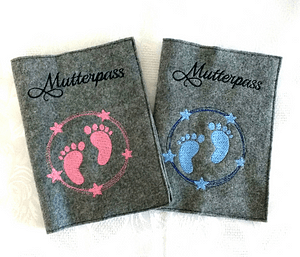 Stickdatei Mutterpass U-Heft Babyfüsse Doodle Set 473 - Sewando