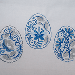 Stickdatei Zwiebelmuster Delfter Motive blau weiss Maschinestickerei 143 Ostern - Sewando