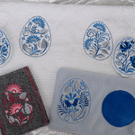 Stickdatei Zwiebelmuster Delfter Motive blau weiss Maschinestickerei 143 Ostern - Sewando