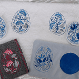 Stickdatei Zwiebelmuster Delfter Motive blau weiss Maschinestickerei 143 Ostern - Sewando