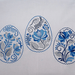 Stickdatei Zwiebelmuster Delfter Motive blau weiss Maschinestickerei 143 Ostern - Sewando