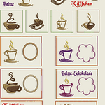 Stickdatei Kaffee Pause Mug Rug In the Hoop Set 133 - Sewando