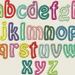 Stickdatei ABC 6cm Alphabet Applikation Buchstaben Set 298 - Sewando