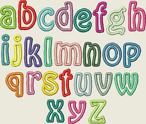 Stickdatei ABC 6cm Alphabet Applikation Buchstaben Set 298 - Sewando