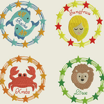 Stickdatei Sternzeichen Horoskop Set 561 - Sewando