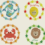 Stickdatei Sternzeichen Horoskop Set 561 - Sewando