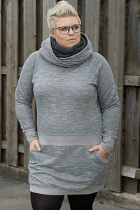 Schnittmuster Hoodie/Hoodiekleid JULIETA 34-52 + Kragen Add on : - Sewando