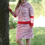 Schnittmuster Hoodie/Hoodiekleid JULIETA 34-52 + Kragen Add on : - Sewando