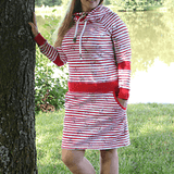 Schnittmuster Hoodie/Hoodiekleid JULIETA 34-52 + Kragen Add on : - Sewando