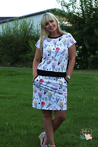 Schnittmuster Hoodie/Hoodiekleid JULIETA 34-52 + Kragen Add on : - Sewando