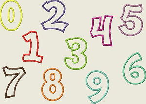 Stickdatei ABC 8cm Alphabet Zahlen Applikation Set 236 - Sewando