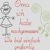 Stickdatei Oma Opa Mama Papa - Du bist großartig Set 586 - Sewando