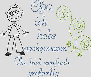 Stickdatei Oma Opa Mama Papa - Du bist großartig Set 586 - Sewando